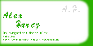 alex harcz business card